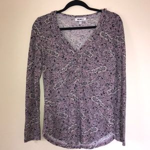 Large William Rast Quilted V Neck Long Sleeve